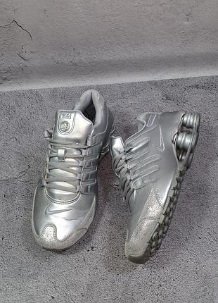 Кроссовки nike shox r4 спортивные женские кожаные винтажные vapormax tn plus