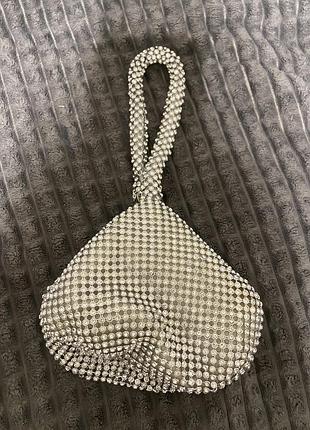 Вечірня міні сумочка в камінцях