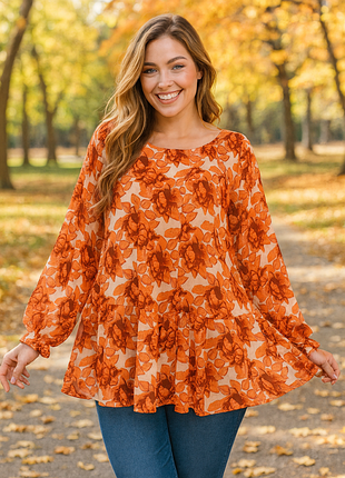 Блузка женская длинный рукав размер 4xl (56)