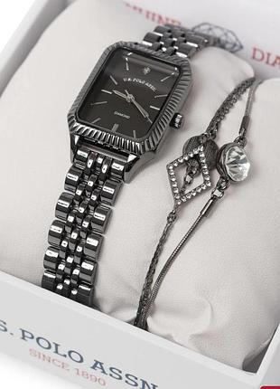 Новый женские часы u.s. polo assn. + 3 стильных браслета (набор) ✨