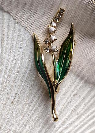 Брошка " конвалія" 5,7 см