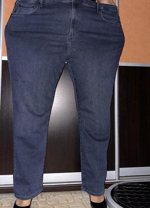 Ідеальні дуже великий розмір сині супер батал стрейч тягнуться жіночі джинси довгі трендові якісні ідеальні 52/32