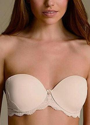 80-d бюст балконет  ажурная спинка m&s на силиконовых полосках