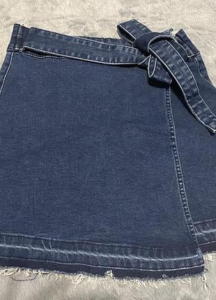 Джинсова міні юбка xs