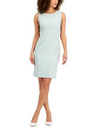 Лаконичное серое платье - футляр / l / brend maxime paris