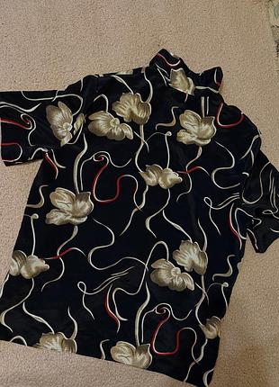 Рубашка exel блуза рубашка блузка в цветочек синяя бренд