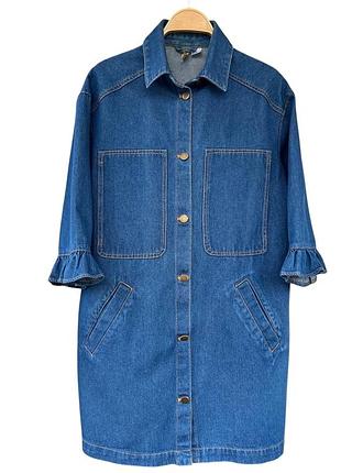 Джинсове пальто/сукня-плаття сорочка divided (h&m) – 100% бавовна