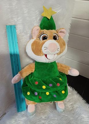 Мягкая игрушка хомяк в одежде новогодней елки хомяк хамстер hamster