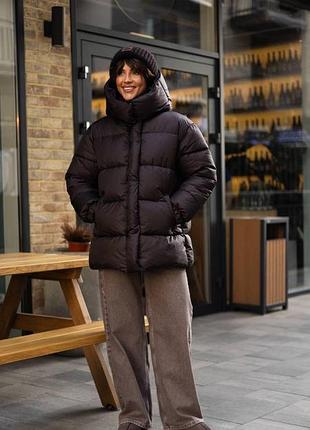 Подовжена куртка пуфер дуже тепла