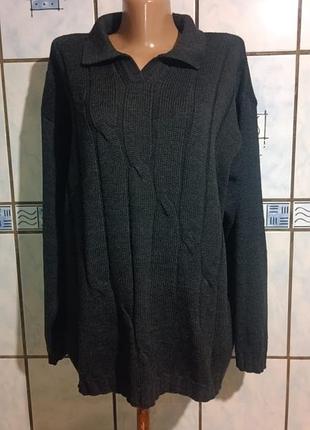 Свитер с воротником поло