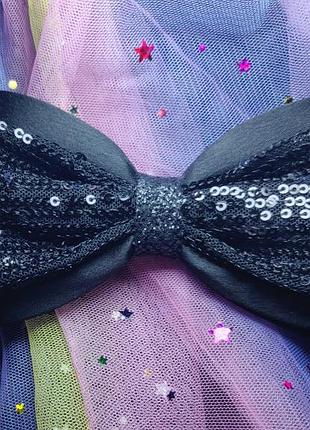 Заколка для волос черная с пайетками