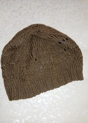 Берет в'язаний h&amp;m демі жіночий/гірчичний/m/l