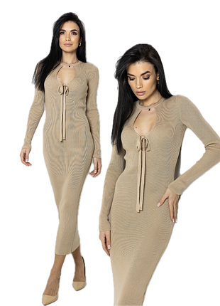 Меди платье футляр вязаное в рубчик из 100% хлопка 6 цветов