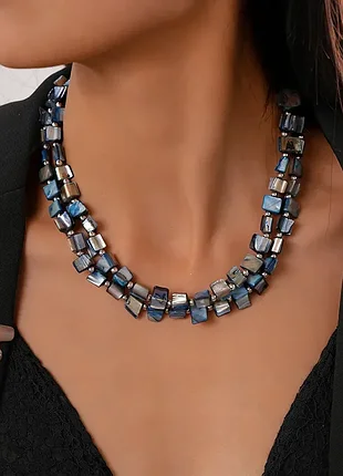 Колье ожерелье из натурального перламутра