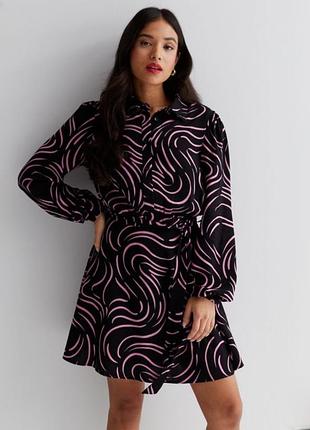 Вискозное платье с поясом