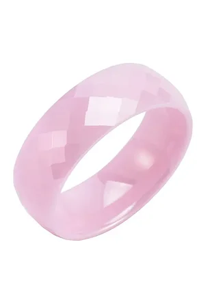 Кольцо из розовой ювелирной керамики