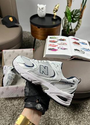 New balance 530 w premium white navy silver