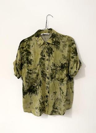 Рубашка с абстрактным принтом из тележки zara