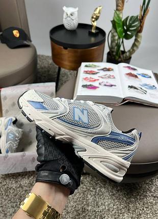 New balance 530 w premium beige blue silver