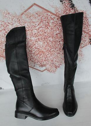 Зимові шкіряні ботфорти, чоботи, черевики, сапоги, ботинки 37 розміру