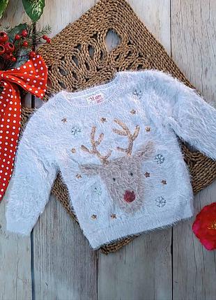 Новогодний свитер джемпер для девочки