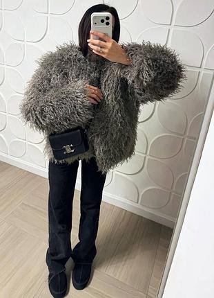 Жіноча тепла зимова осіння еко хутряна шуба на підкладці