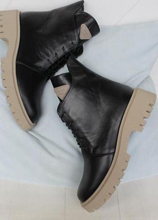 Демисезонные кожаные ботинки, ботильоны 39 размера