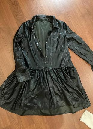 Кожана сукня мохито