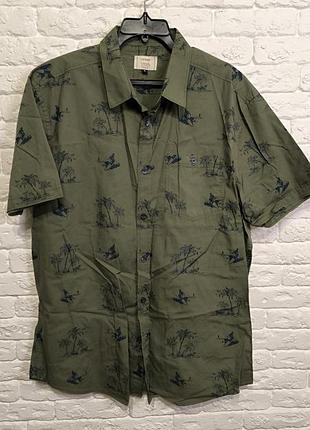 Фирменная легкая хлопковая рубашка xl