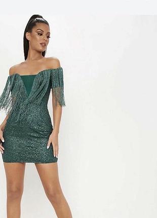 Вечірня зелена сукня в ідеальному стані - розмір xs