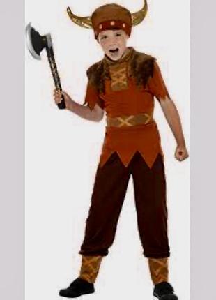 Карнавальний костюм вікінг - туніка, штани і шлем smiffys (англія)