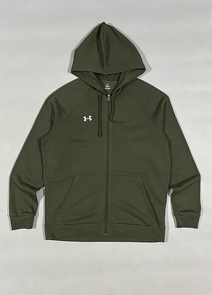 Хакі зіп худи under armor кофта андер армор толстовка size l оригінал