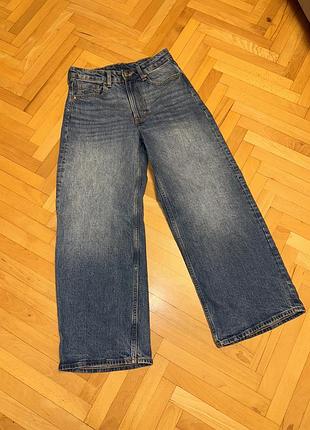 Укорочені джинси жіночі 36, s 8 широкі