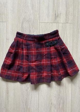Тепла спідниця для дівчинки 2-3 роки у клітинку