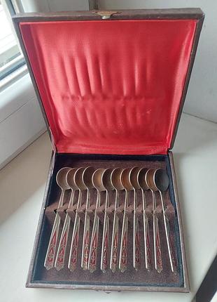 Чайные ложки мнц 12 штук эмали