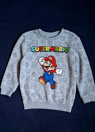Super mario свитер теплый на байке nintendo супер марио на 4-5 лет