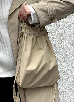 Сумка шопер бежевого кольору