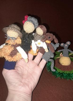 Игровой набор ручной работы пальчиковый театр "рипка"