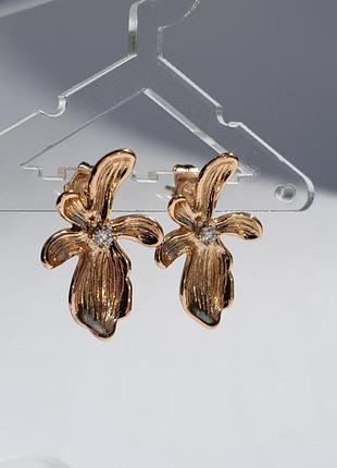 Винтажные акцентные серьги медзолото xuping