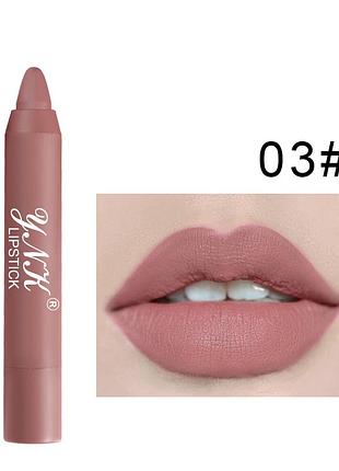 09020 тон 03 матовая водостойкая помада - карандаш для губ waterproof matte misty lipstick lasting crayon
