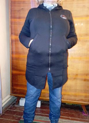 Худі довгий на змійці і з капюшоном devid & gerenzo