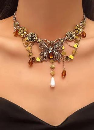 Вінтажне намисто розкіш метелика