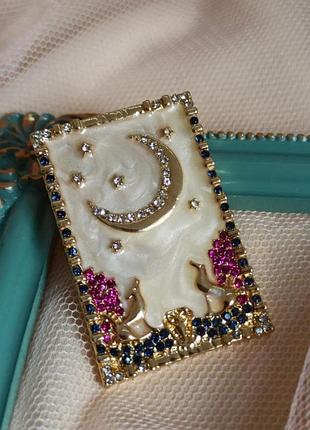 2в1 брошь - кулон карта таро, запечённая эмаль