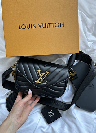 Популярная женская сумка new wave multi pochette bagblack/gold