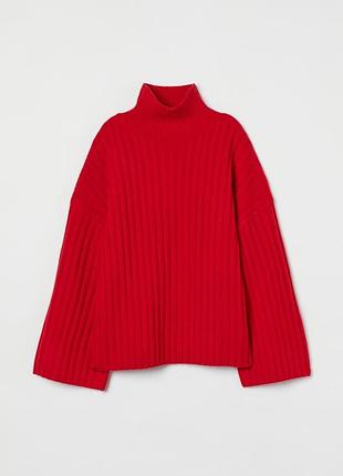 Теплый шерстяной свитер h&m premium