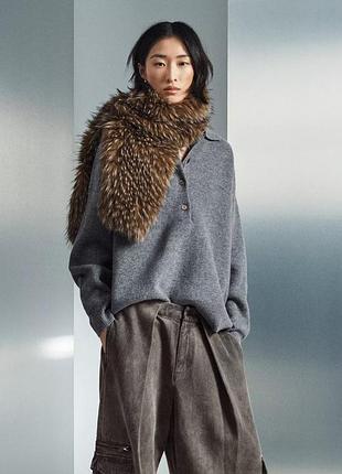 Поло из 95% шерсти, однотонное