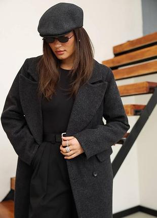 Пальто на пуговицах теплое шерсть