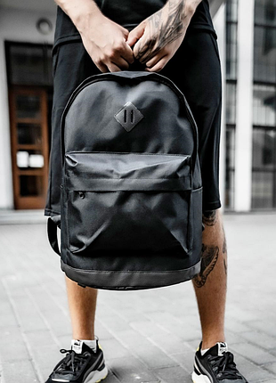 Рюкзак черный базовый мужская сумка портфель