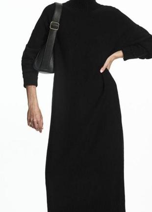 Cos люксове плаття сукня 100% вовна чорне