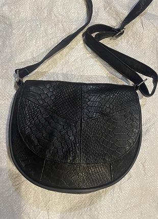 Сумочка із натуральної шкіри принт рептилія